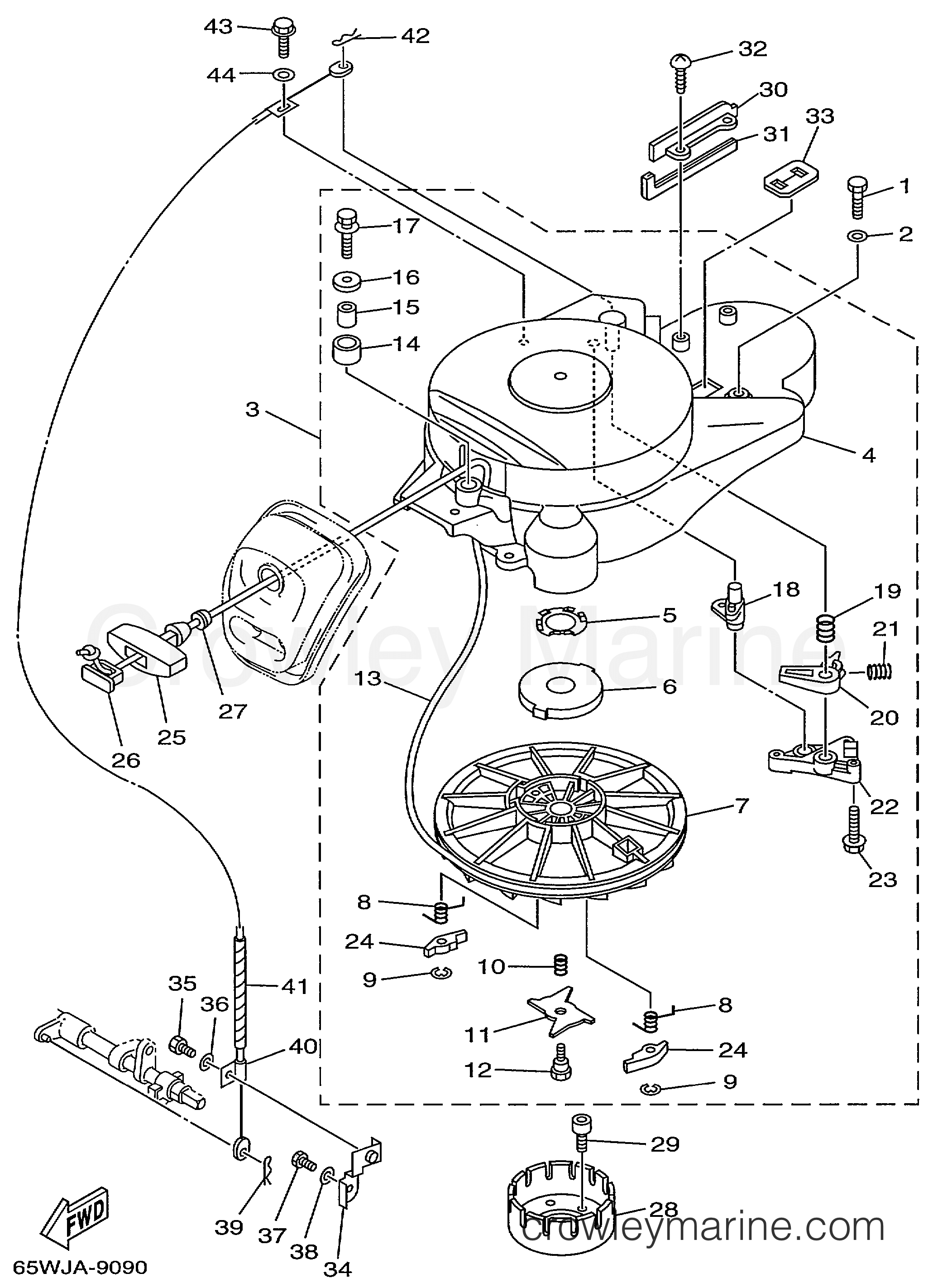 Yamaha Motors F25ELHX - STARTER _ MH