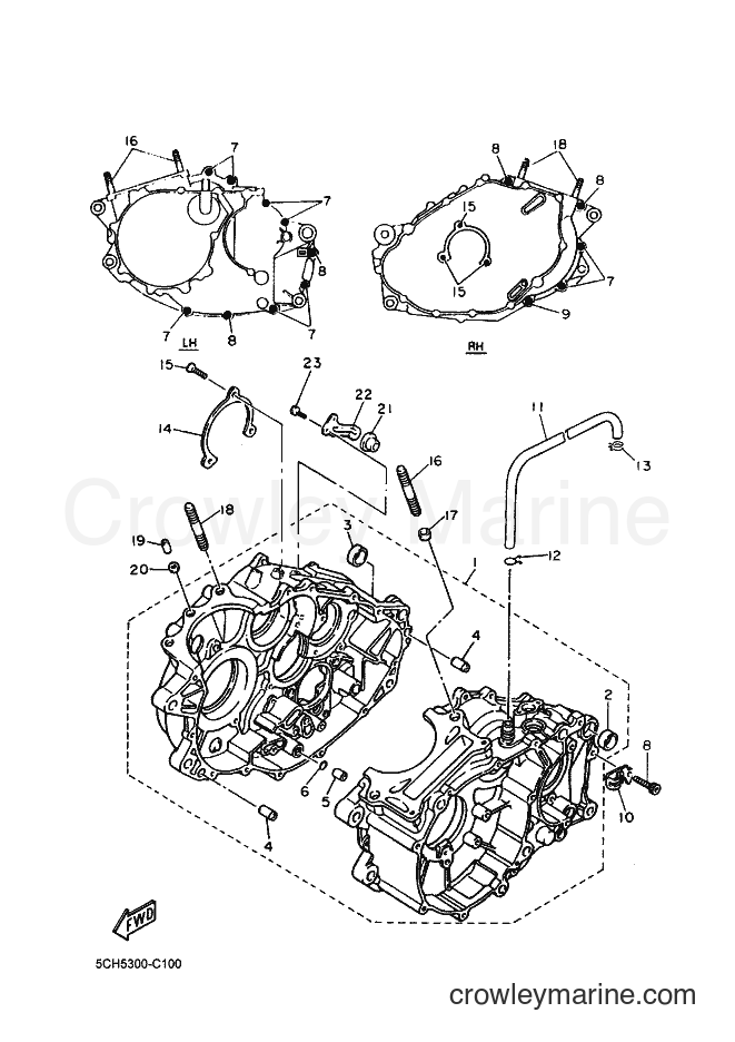 2004 Dirt Bike TT600RE - TT600RE (5CH5) [02A] - CRANKCASE