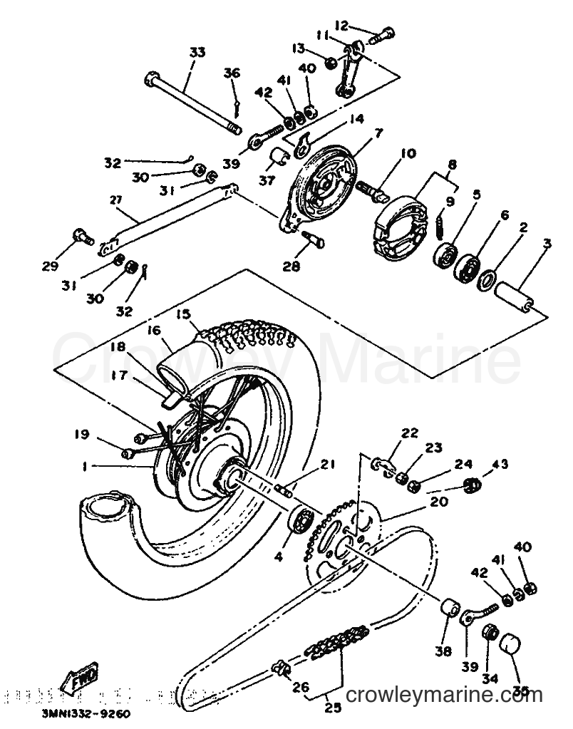 1995 Scooter DT50R - DT50R (3MN3) [999] - REAR WHEEL