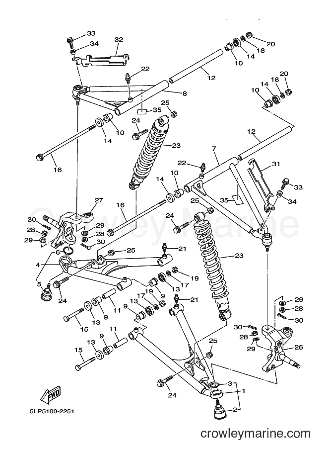 2002 ATV YFM660R - YFM660R (5LP6) [010] - FRONT SUSPENSION & WHEEL