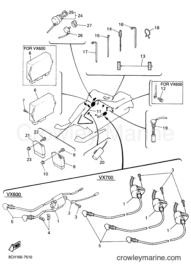 Yamaha Motors VX700SX (8CH1) [020] - ELECTRICAL 1