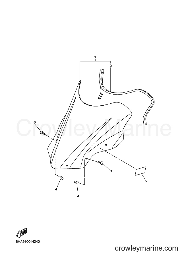 Yamaha Motors RFX10RMS (8HR6) [010] - WINDSHIELD