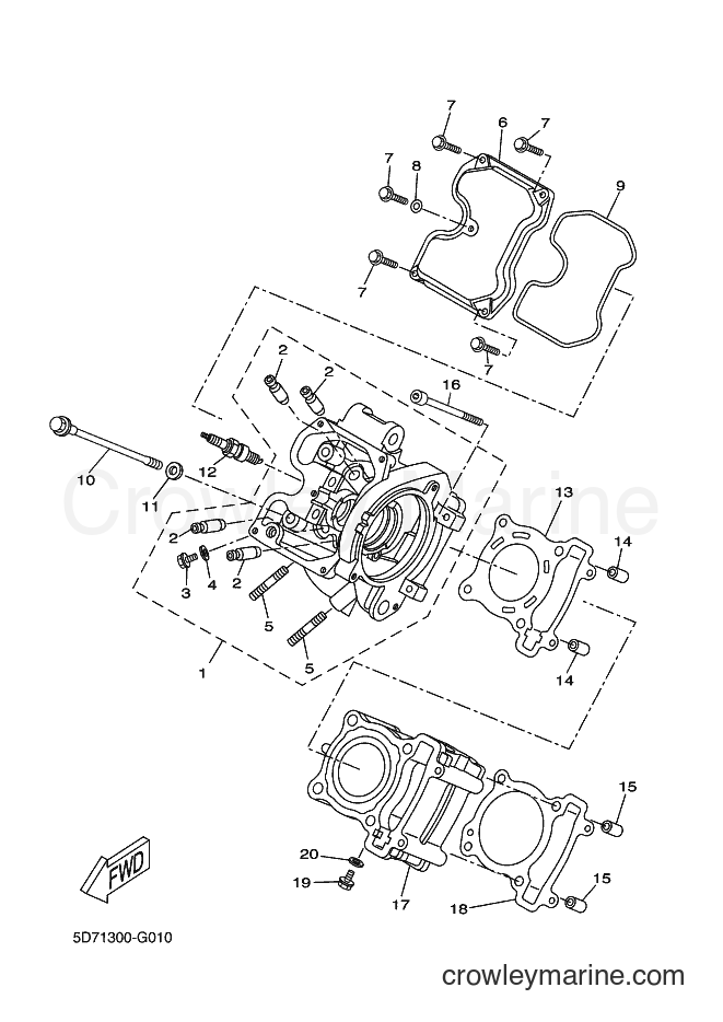 2013 Dirt Bike WR125X - WR125X (22B8) [010] - CYLINDER HEAD