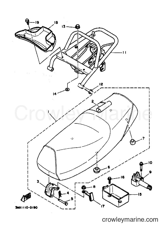 1990 Scooter CW50T - CW50T (3MX2) [010] - SEAT & CARRIER