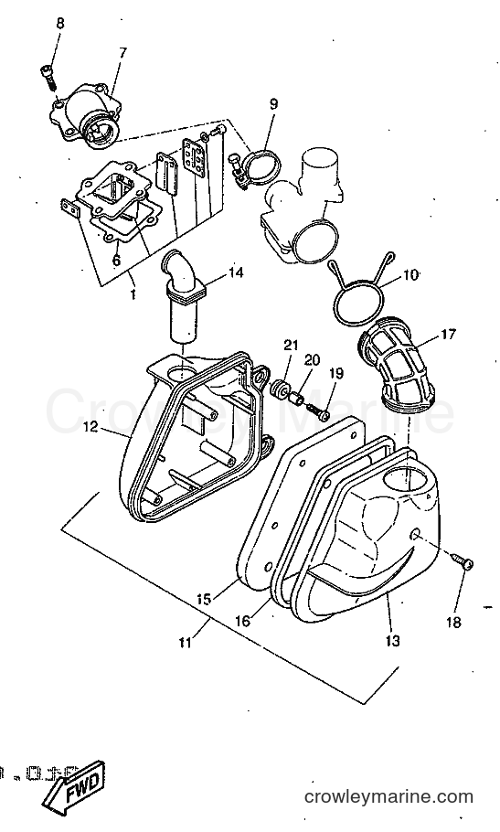 1998 Scooter YQ50 - YQ50 (5CK2) [010] - INTAKE