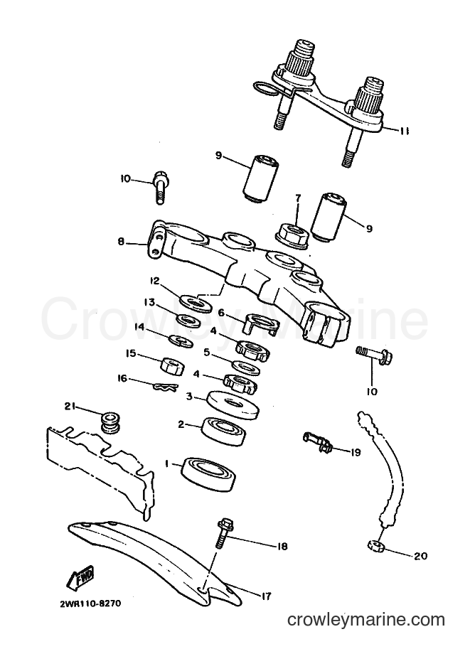 1988 Cruiser XVZ1300 - XVZ1300 (2WU0) [010] - STEERING