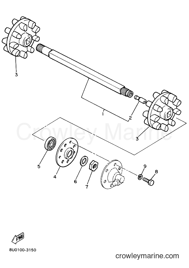 1992 Snowmobile BR250 - BR250 (89B1) [010] - TRACK DRIVE 1