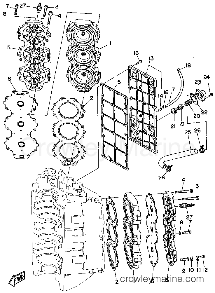 Yamaha Motors 250TXRT - CYLINDER CRANKCASE 2