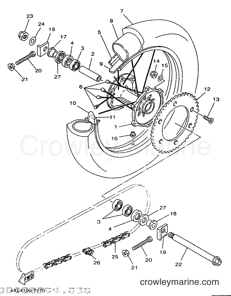 Yamaha Motors YZ250 (5DJ2) [030] - REAR WHEEL