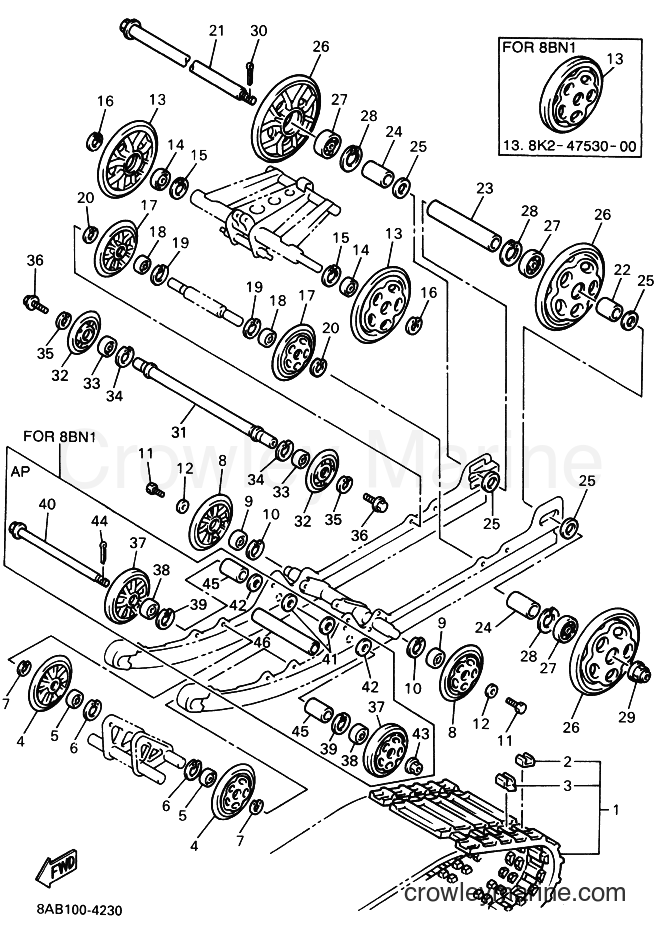 1994 Snowmobile VX500 - VX500 (8AB1) [030] - TRACK SUSPENSION 1