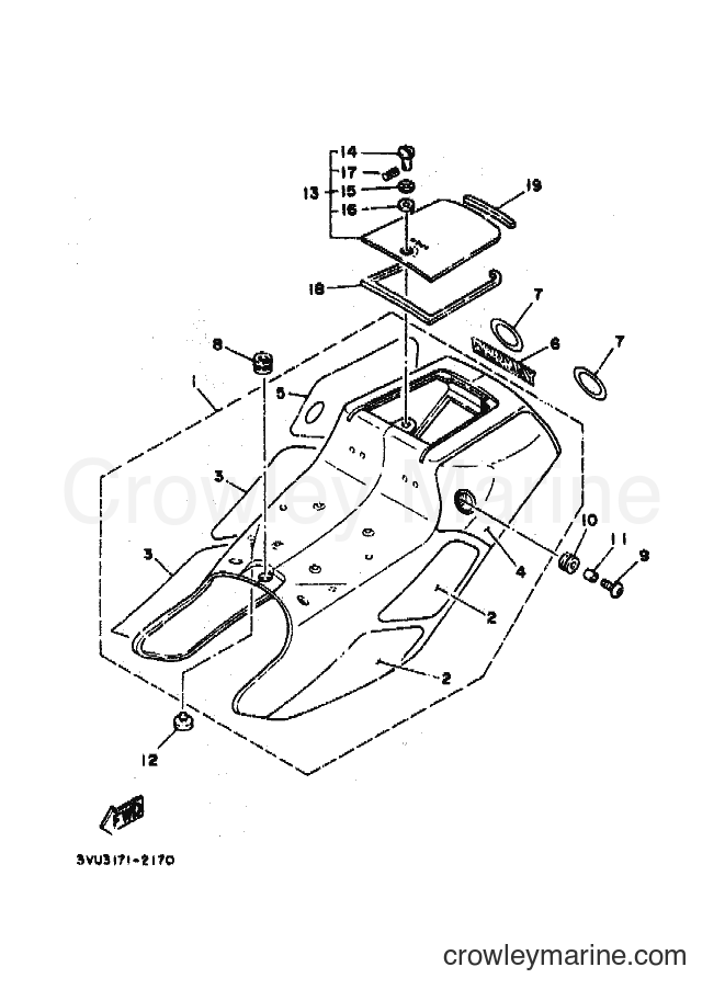 1992 Sport Bike YSR80 - YSR80 (3VU3) [010] - SIDE COVER