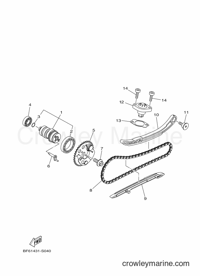 Yamaha Motors GDR155 (BF61) [010] - CAMSHAFT & CHAIN