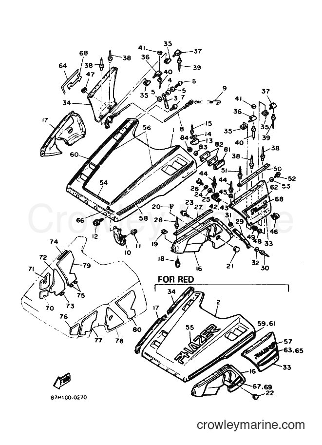 1990 Snowmobile PZ480EP - PZ480EP (87H1) [010] - SHROUD