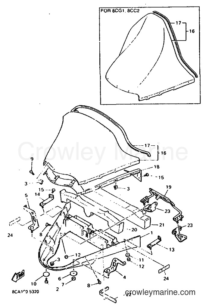 Yamaha Motors VX600DX (8CG1) [020] - WINDSHIELD