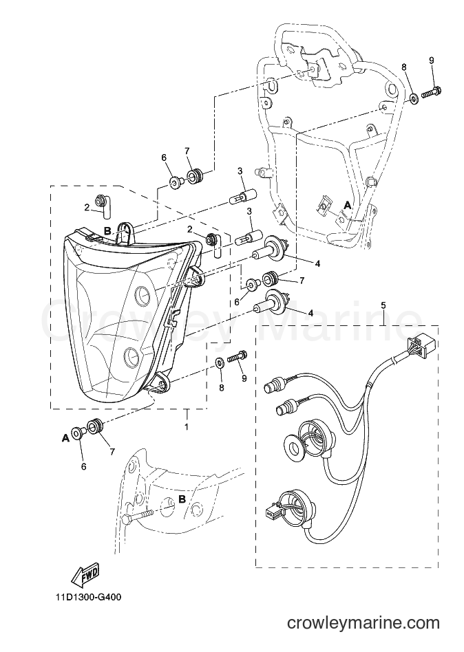 2008 Dirt Bike XT660Z - XT660Z (11D1) [030] - HEADLIGHT