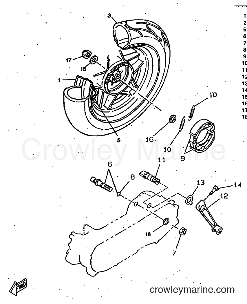 1997 Scooter CW50RS - CW50RS (4TD8) [999] - REAR WHEEL