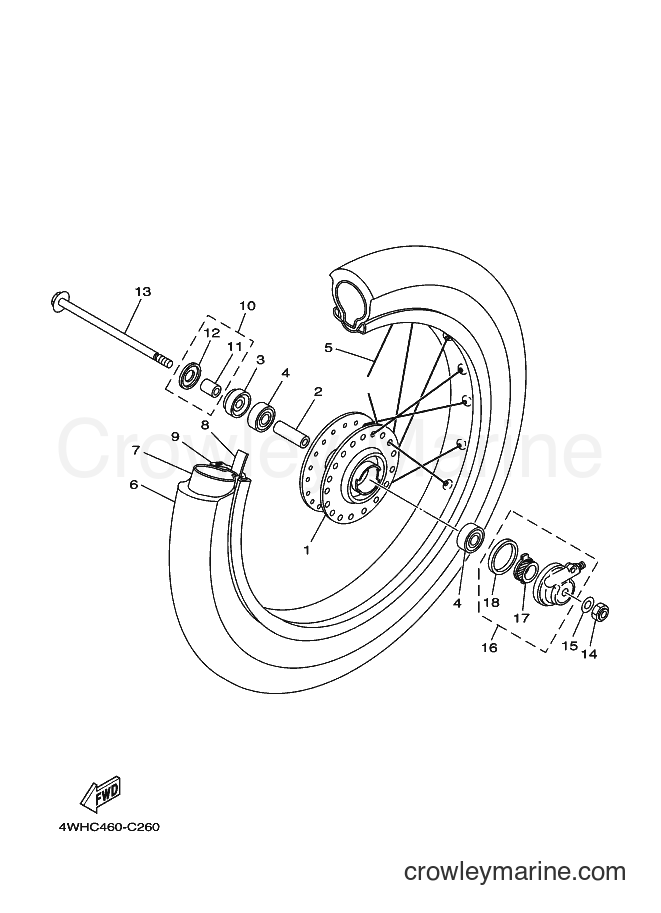 2003 Street Bike V110E - V110E (4WHC) [010] - FRONT WHEEL