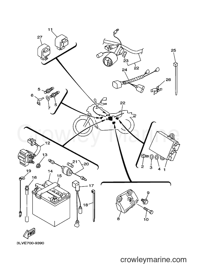 Yamaha Motors XV250 (2UJF) [010] - ELECTRICAL 1