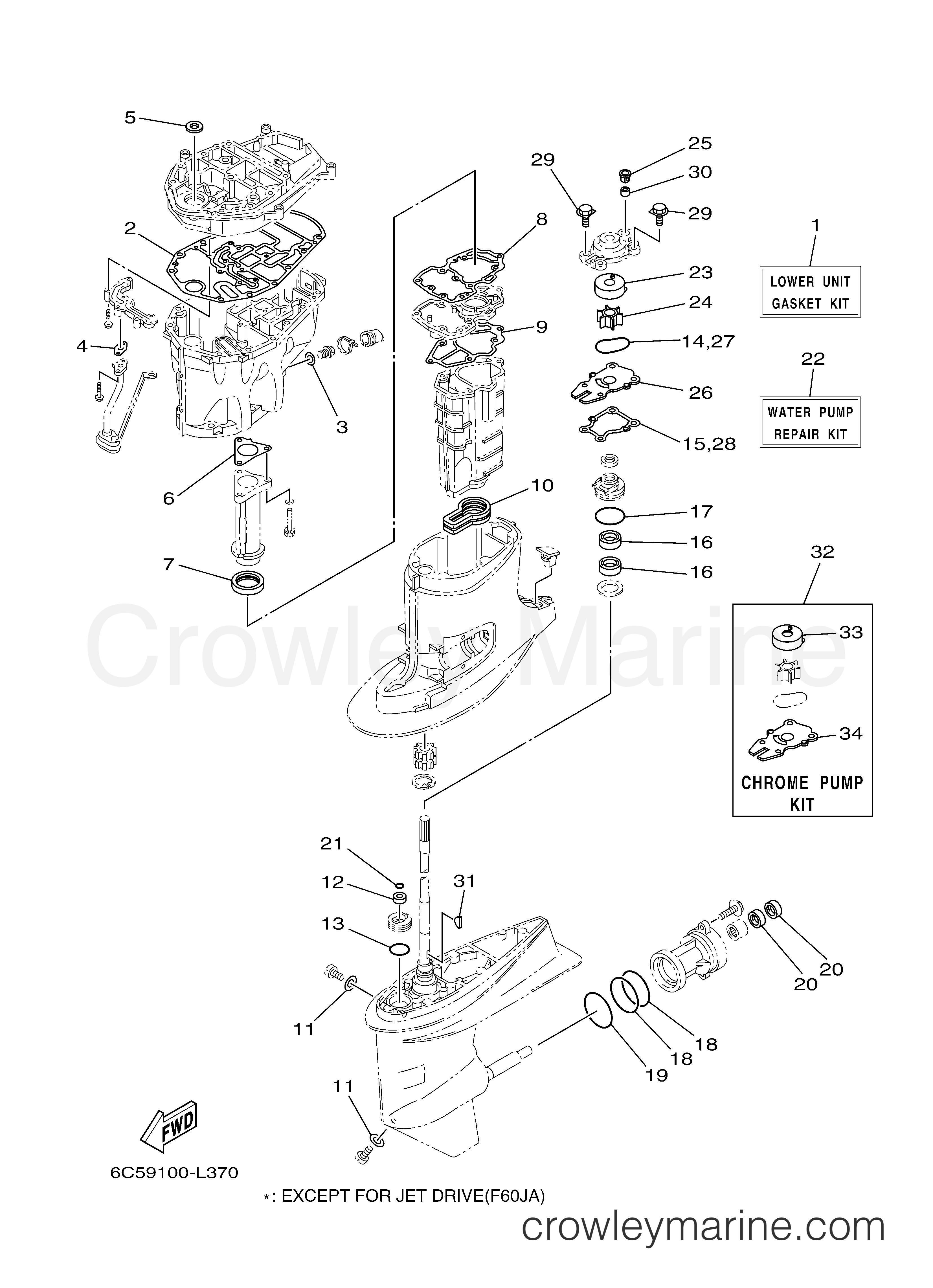 Yamaha Motors F60LHA - REPAIR KIT 2
