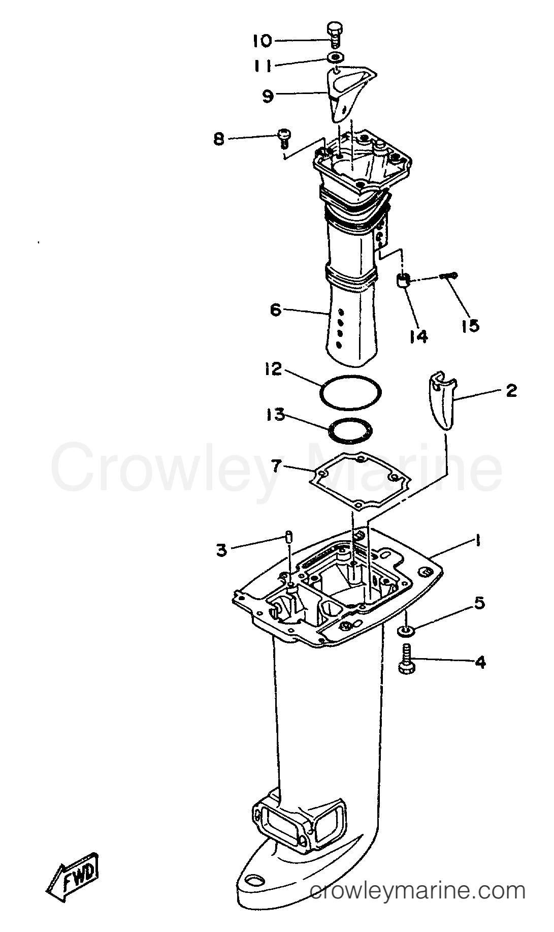 Yamaha Motors C30MLHS - UPPER CASING