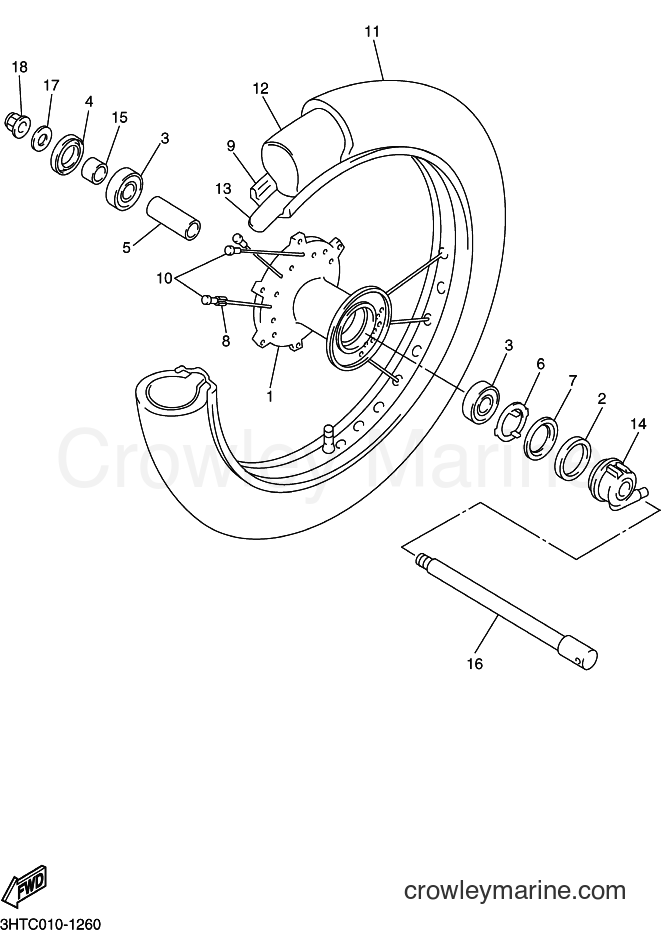 2016 Street Bike SR400 - SR400 (B275) [010] - FRONT WHEEL