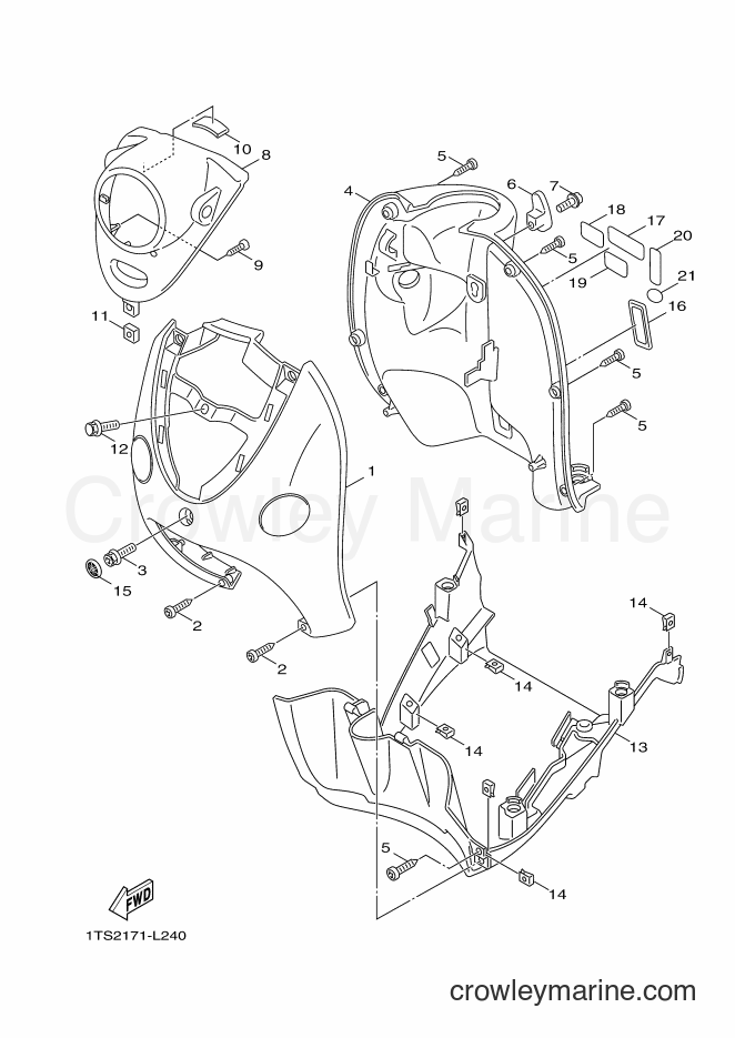 Yamaha Motors XC50 (1TS2) [010] - LEG SHIELD