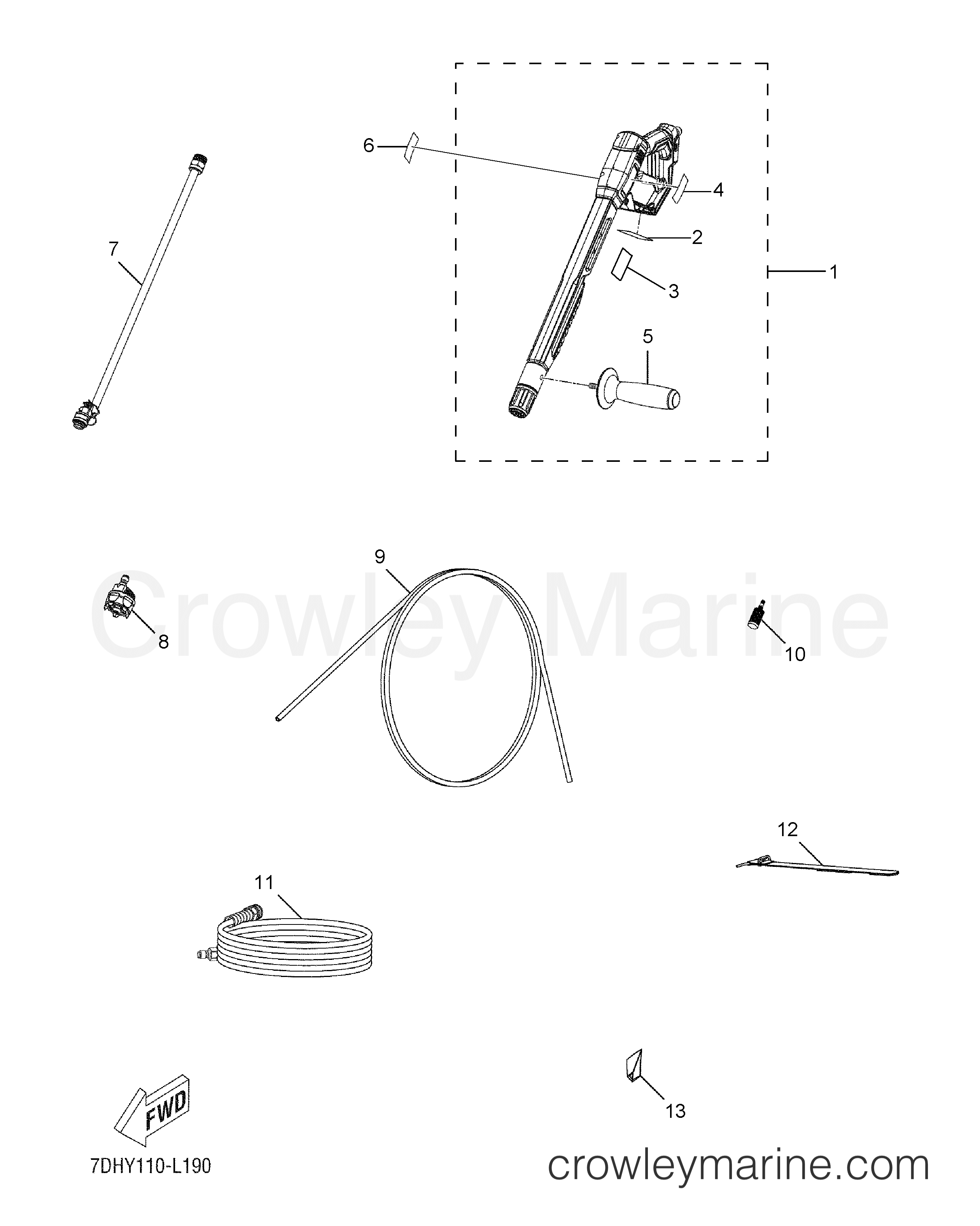Yamaha Motors PW3028A  (PRESSURE WASHER) - TRIGGER HANDLE HOSES