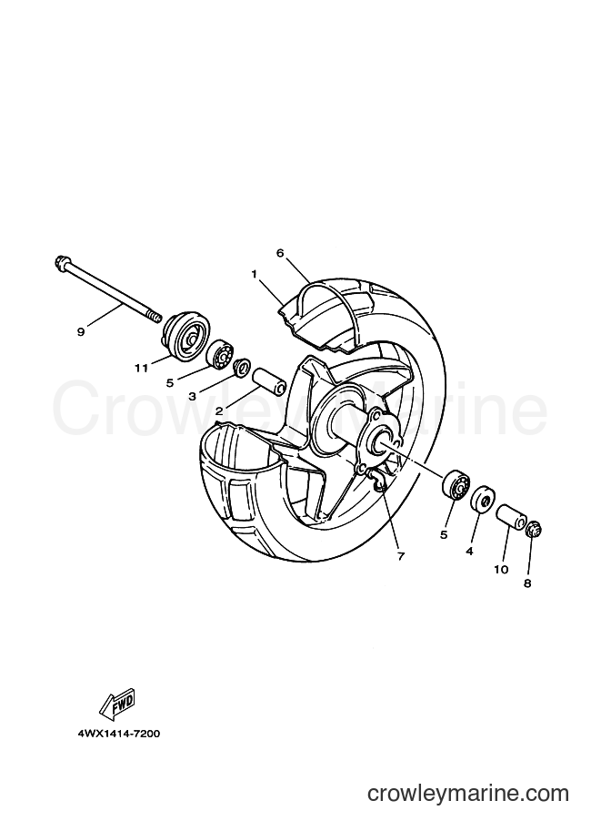1997 Scooter YW100 - YW100 (4VP5) [999] - FRONT WHEEL
