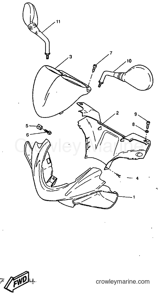 1997 Scooter YQ50 - YQ50 (5BS1) [999] - COWLING 1
