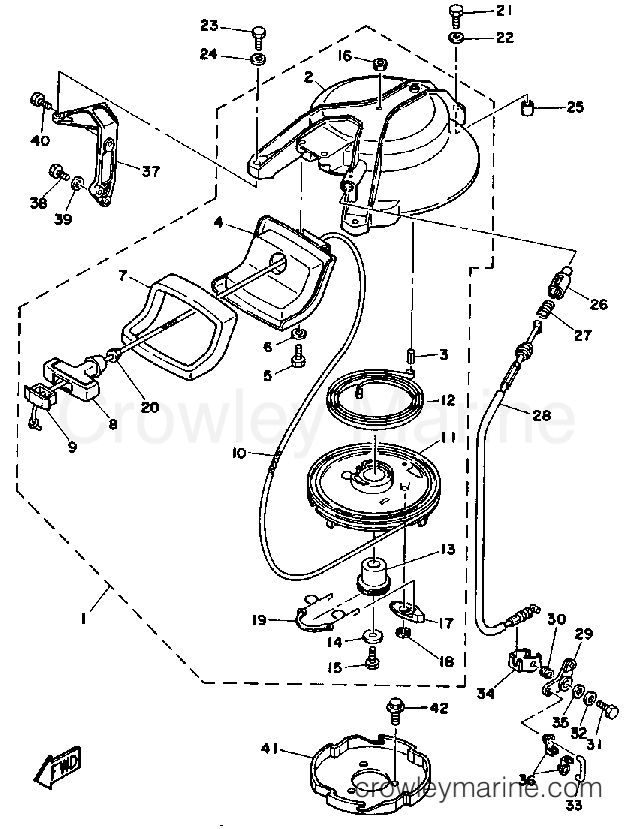 Yamaha Motors 25ESF - MANUAL STARTER