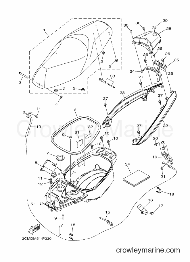 2015 Scooter MW125A - MW125A (2CMD) [010] - SEAT