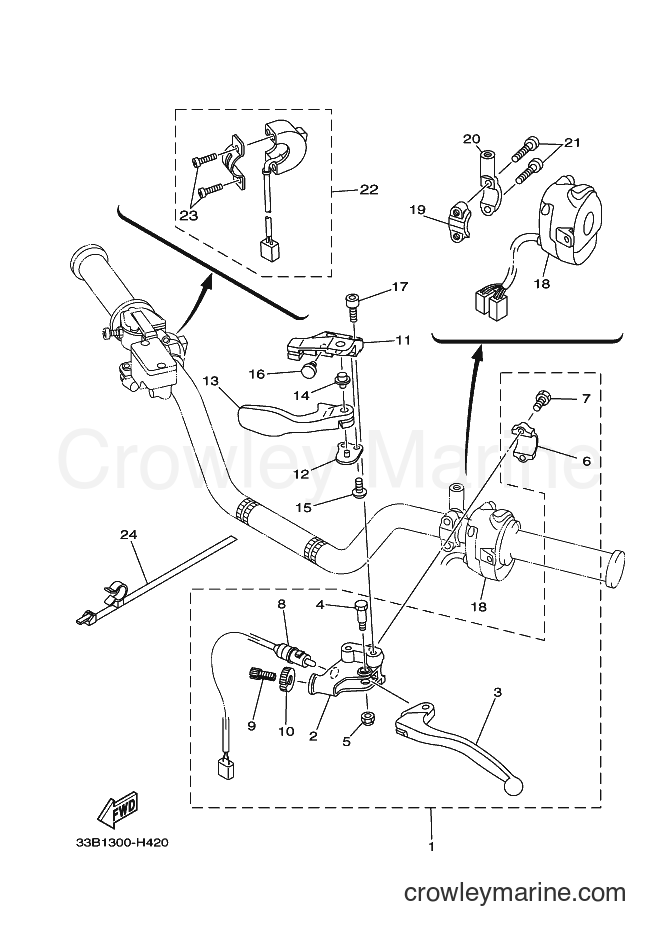 2009 ATV YFM250R - YFM250R (33B2) [010] - HANDLE SWITCH & LEVER