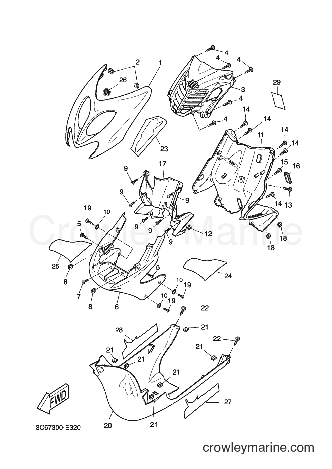 Yamaha Motors YQ50 (3C6B) [010] - LEG SHIELD