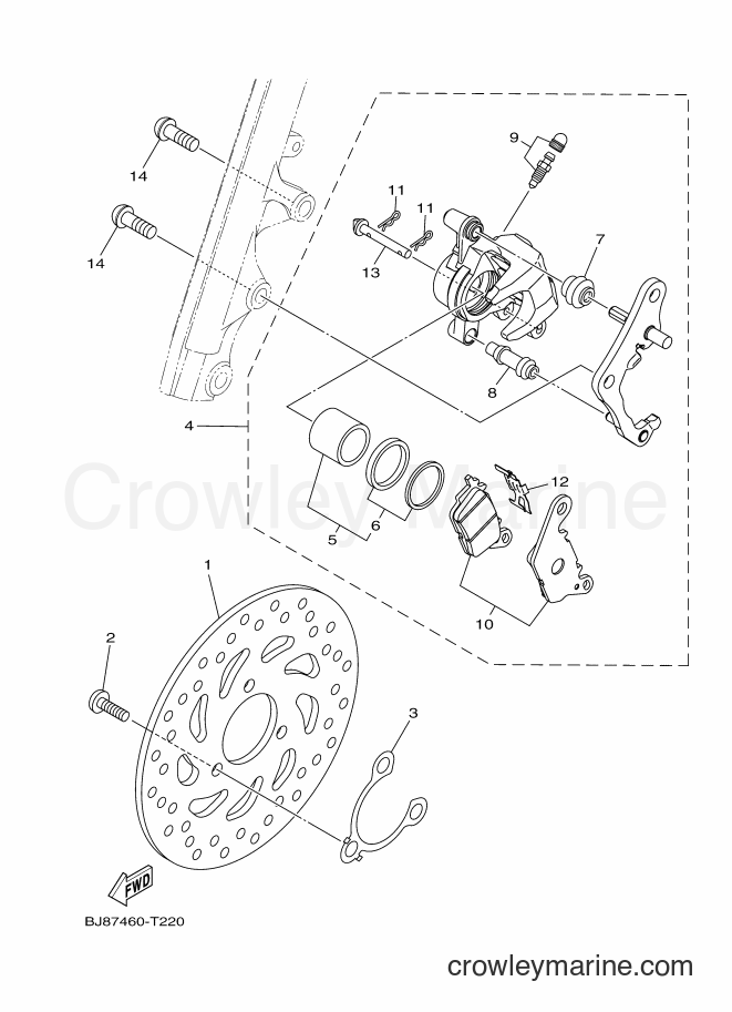 2018 Scooter LNY125 - LNY125 (B3B1) [010] - FRONT BRAKE CALIPER