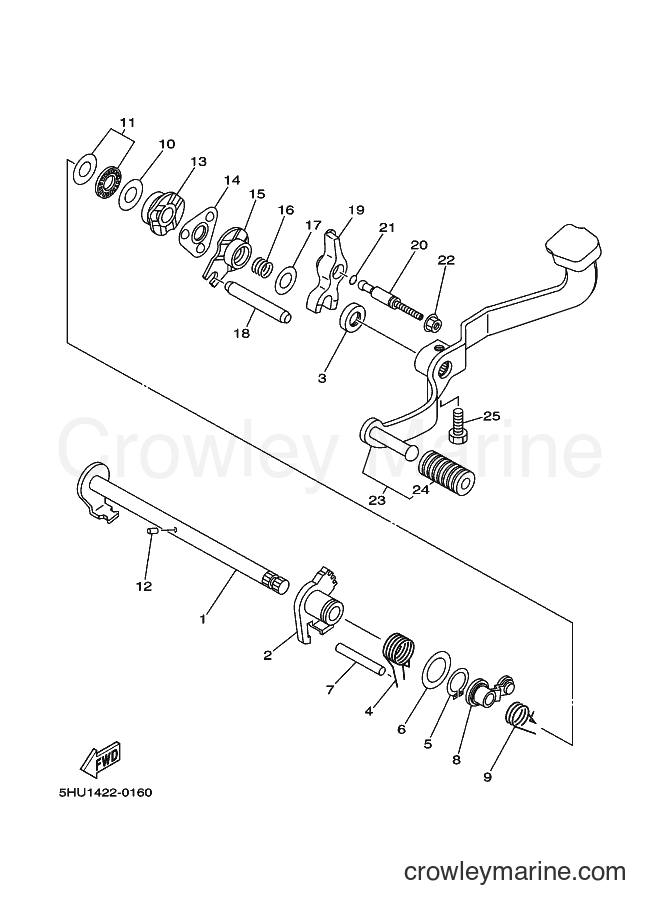 2003 Scooter T105E - T105E (5HU7) [010] - SHIFT SHAFT
