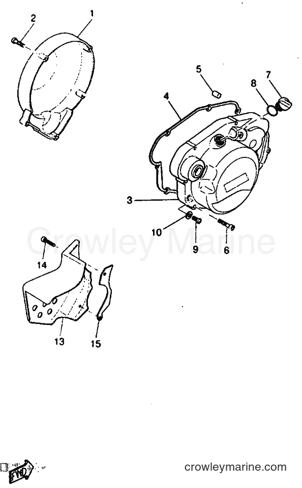 1997 Scooter DT50R - DT50R (5BK1) [999] - CRANKCASE COVER 1