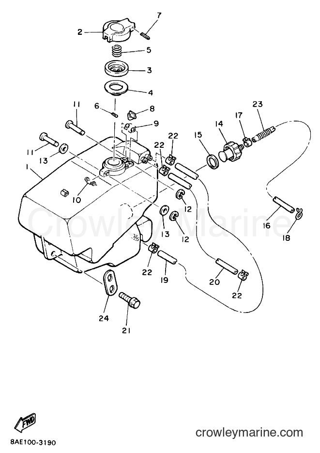 1994 Snowmobile BR250TS - BR250TS (8BC1) [010] - FUEL TANK