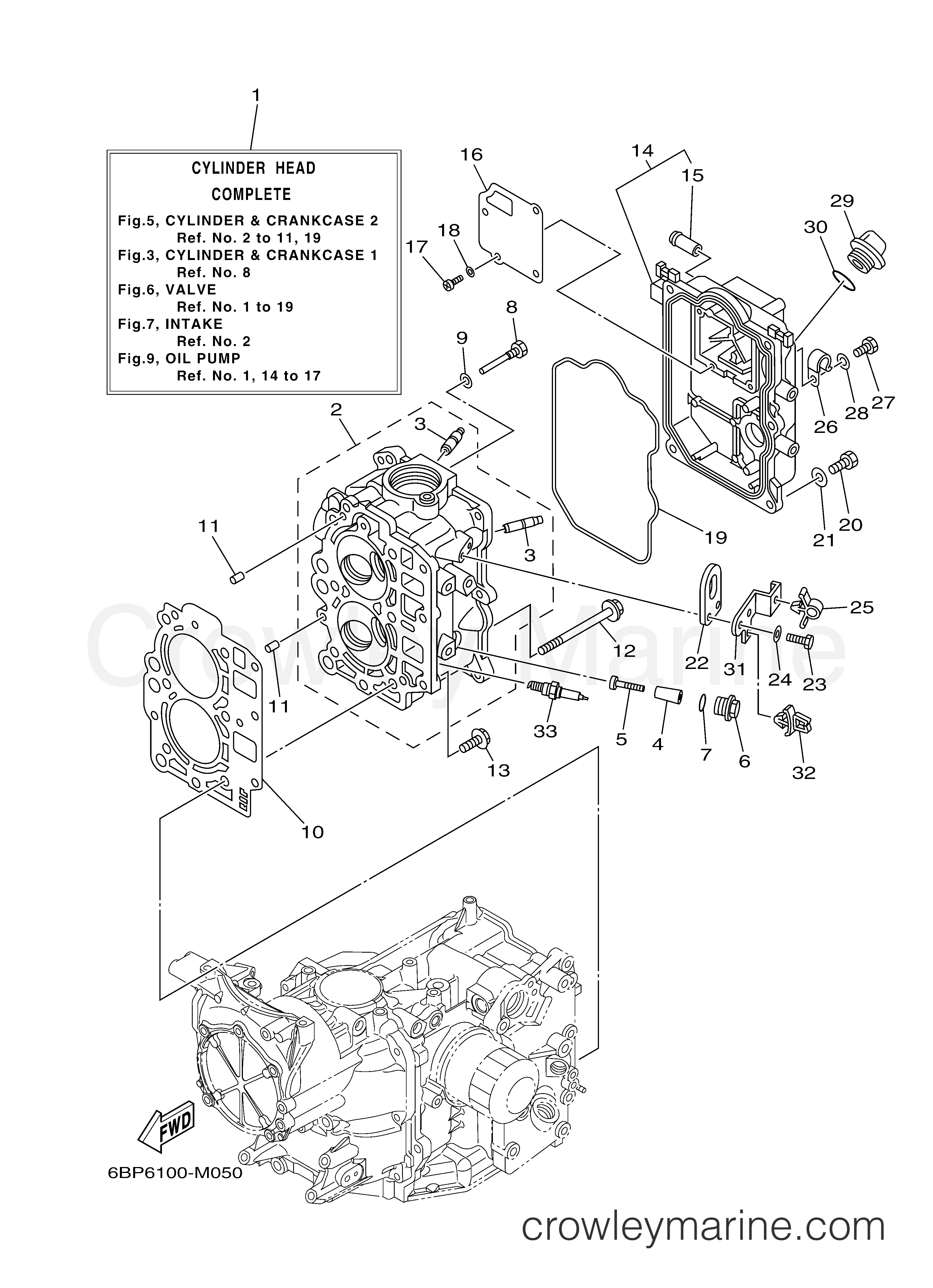 Yamaha Motors F25LMHB - CYLINDER CRANKCASE 2