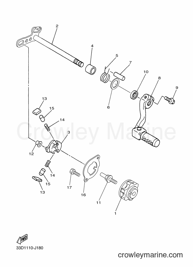2012 Dirt Bike YZ450F - YZ450F (33DA) [010] - SHIFT SHAFT