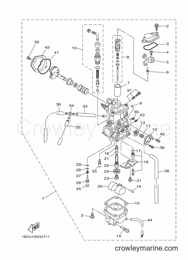 2008 Dirt Bike TT-R125E - TT-R125E (1B2T) [010] - CARBURETOR