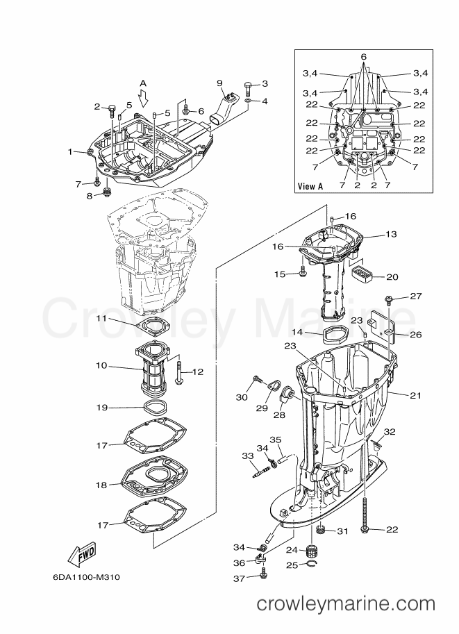 Yamaha Motors FL200FETX (6DB1) [050] - UPPER CASING