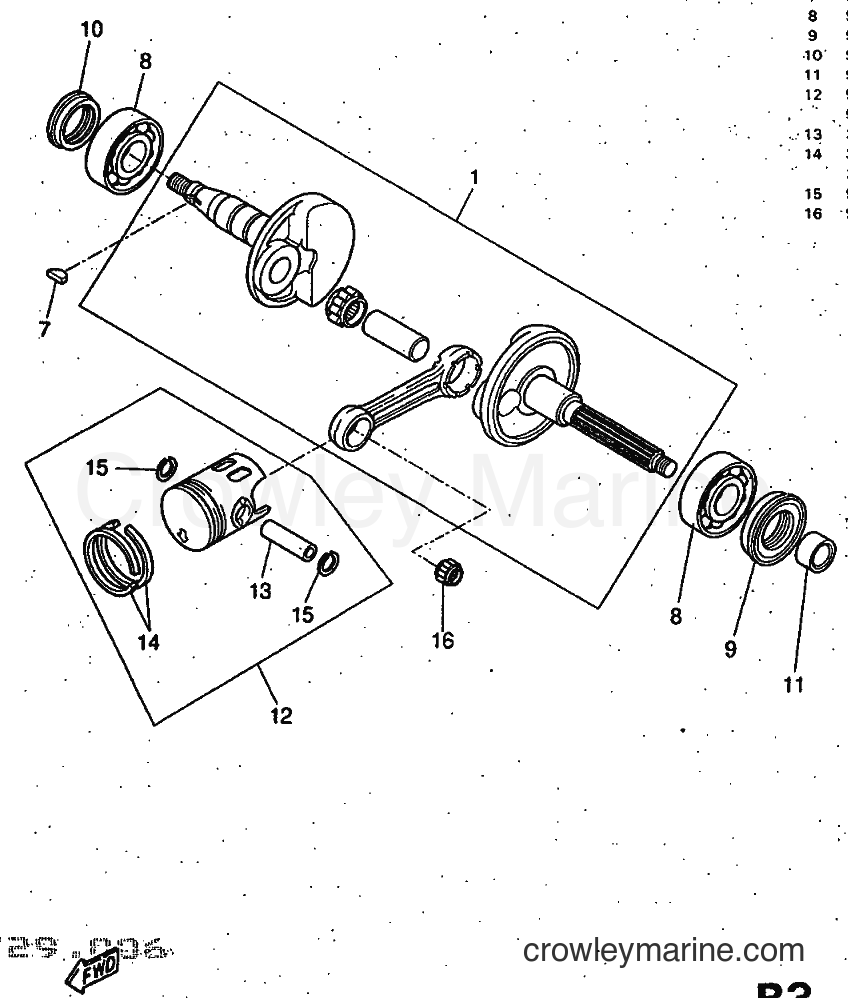 1997 Scooter YQ50 - YQ50 (5DR1) [999] - CRANKSHAFT & PISTON