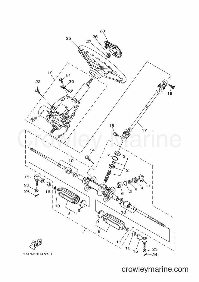 Yamaha Motors YXM700E (1XPP) [010] - STEERING