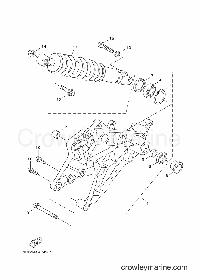 2015 Scooter XC155 - XC155 (2SW2) [010] - REAR ARM & SUSPENSION