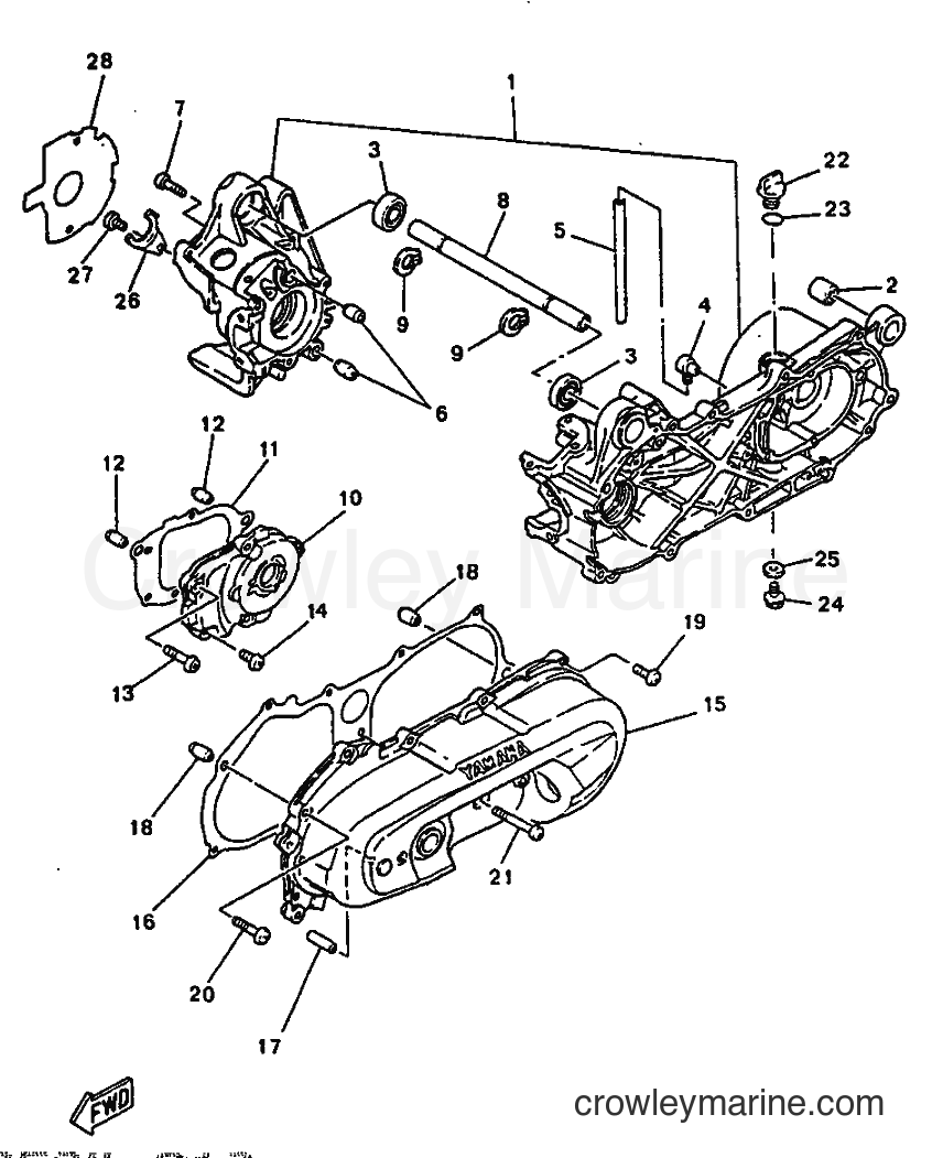 Yamaha Motors YN50 (5AD5) [010] - CRANKCASE