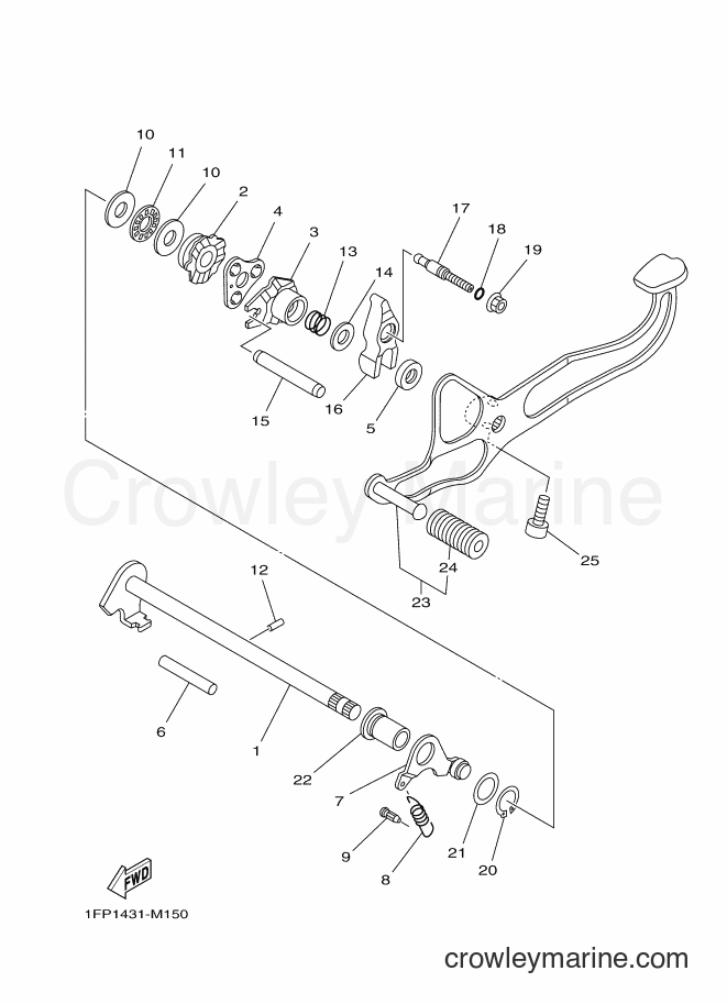 Yamaha Motors T115FLE (1FCB) [010] - SHIFT SHAFT