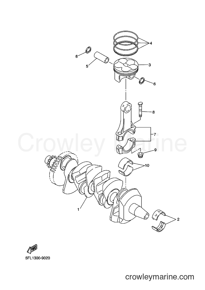 Yamaha Motors YZF-R7 (5FL1) [010] - CRANKSHAFT & PISTON