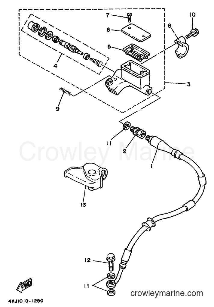 1991 Dirt Bike TY250R - TY250R (4AJ2) [999] - FRONT MASTER CYLINDER