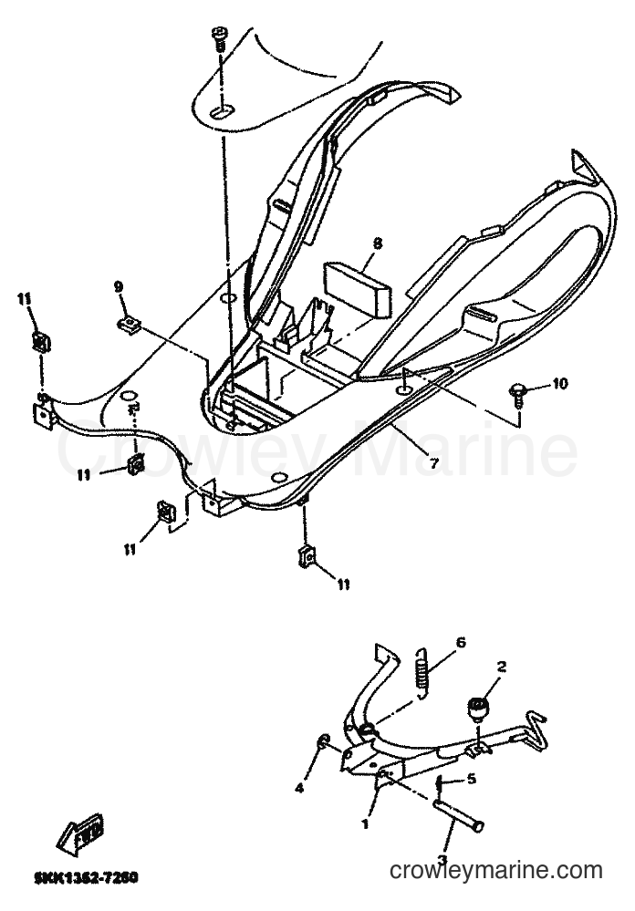 2001 Scooter YN100 - YN100 (5KKE) [010] - STAND & FOOTREST