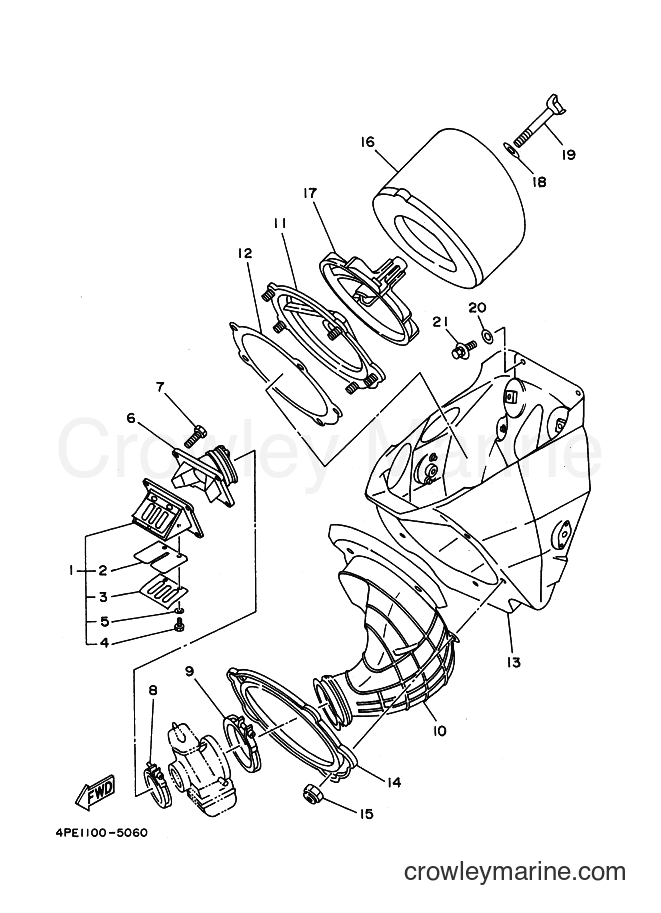 1995 Dirt Bike YZ125 - YZ125 (4PE2) [999] - INTAKE